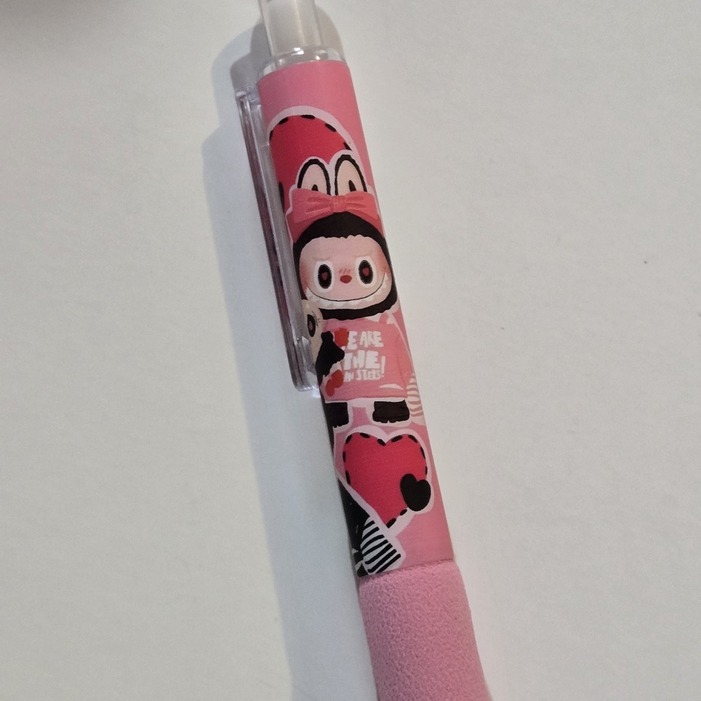 🍒🍒 Charming Pink Labubu Pen With Cushion Grip